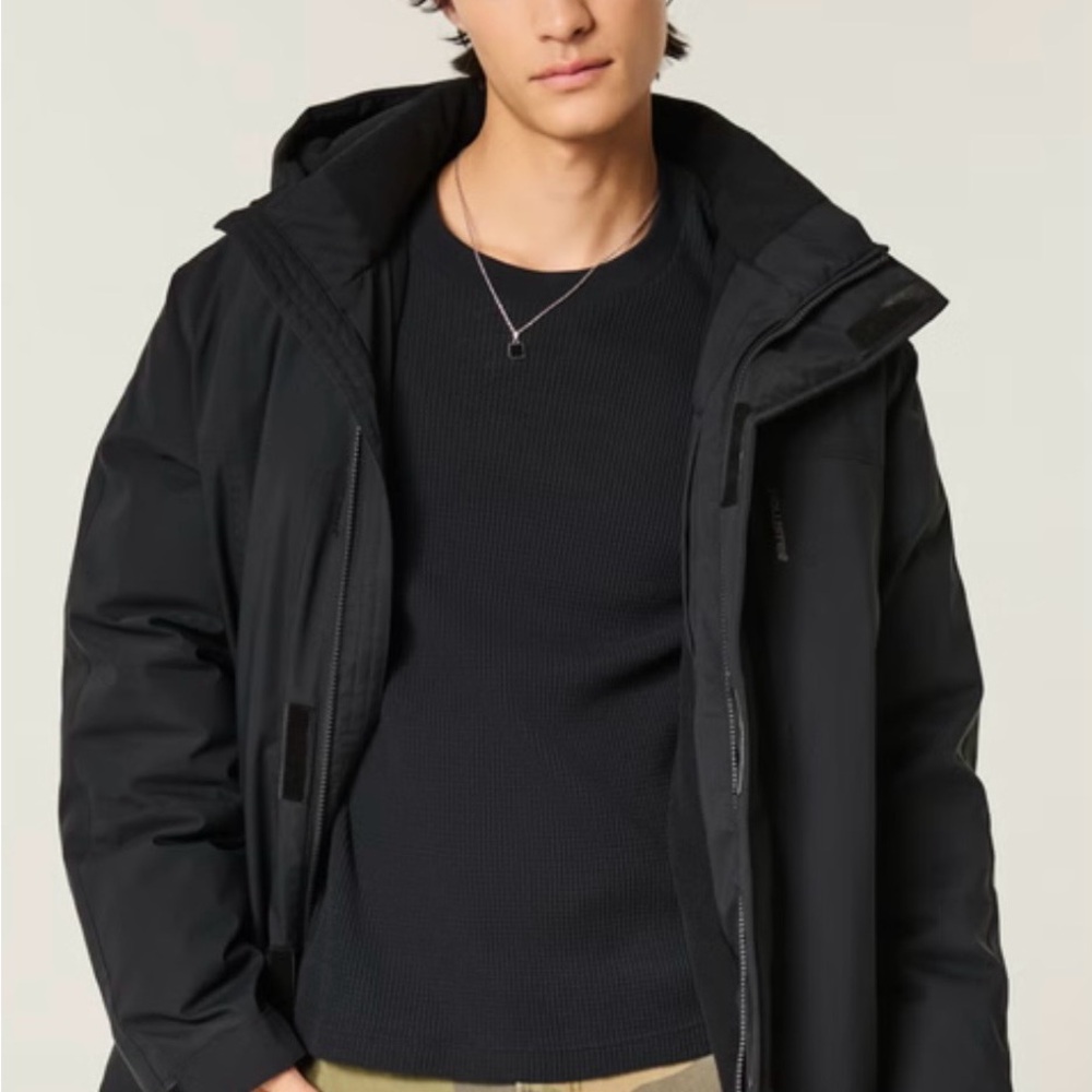 Hollister Men's Black Coat